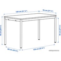 Кухонный стол Ikea Томмарюд/Ингвар 793.901.24 (белый/антрацит)