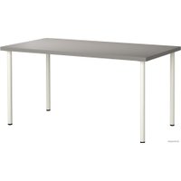 Стол Ikea Линнмон/Адильс (серый/белый) [299.326.28]