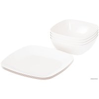 Набор тарелок Альтернатива Квадро М8474 (белый)