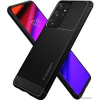 Чехол для телефона Spigen Rugged Armor для Galaxy S21 Ultra ACS02349 (черный матовый)