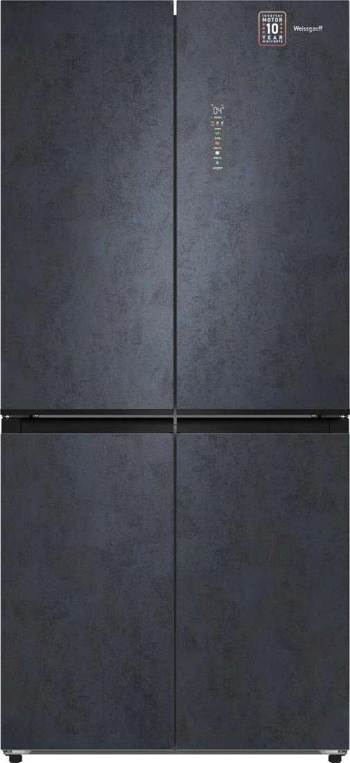 Четырёхдверный холодильник Weissgauff WCD 450 Rock Glass NoFrost Inverter