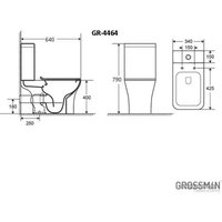 Унитаз напольный Grossman GR-4464S (с сиденьем)