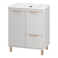  Brevita Тумба с умывальником Risacca Crema 70 RIS-06070-0342Я+B-OND070-01 (серый кашемир)