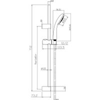 Душевой гарнитур  Cersanit Brasko 63021 + Vibe 63067