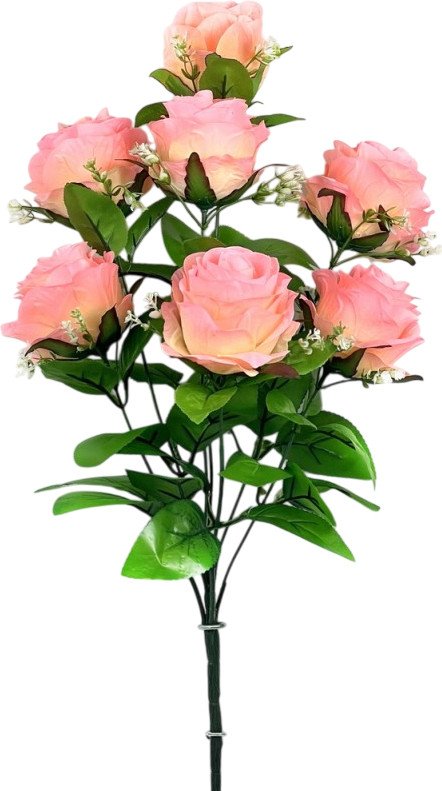 Искусственный букет KlrBy Розы БС027 (персиковый)