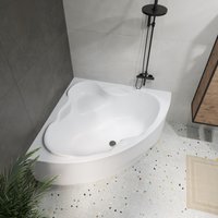 Ванна Lauter Riviera 150x150 21050150 (с ножками, лицевым экраном и сифоном 21Y32001 матовый черный)