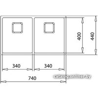 Кухонная мойка TEKA Flexlinea RS15 2B 740 3½ SQ W/OVF SP