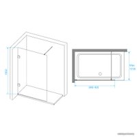 Душевая стенка RGW WA-030-1 351030109-21 90 (хром/матовое-сатинат стекло)