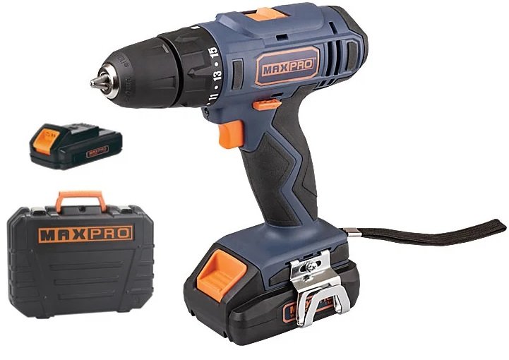 

Дрель-шуруповерт MAX-PRO MPCD14Li/2E (с 2-мя АКБ, кейс)
