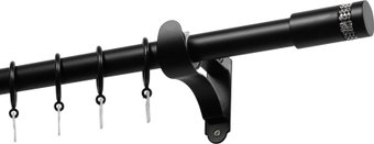 Карниз для штор Sundays Home Волна Имидж 25мм однорядный (черный матовый, 1.8м)