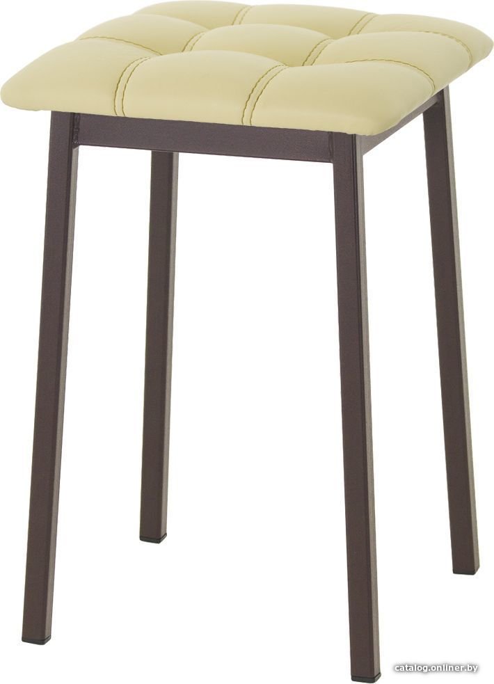 Табурет AMC Comfort 7К2.15 (кожзам, светло-желтый/коричневый)