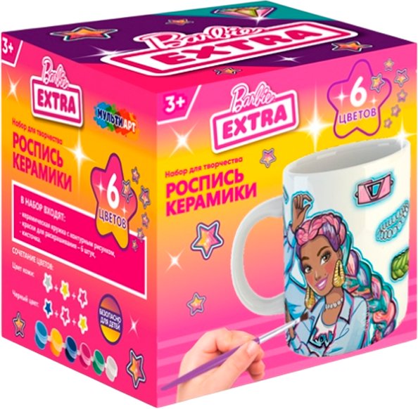 

Набор для создания поделок/игрушек MultiArt Барби кружка для росписи MUG-EXTRA
