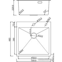 Кухонная мойка Roxen Simple 560220-50B PVD графит (с коландером и дозатором)