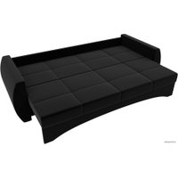 Диван Лига диванов Сатурн 28170 (микровельвет, черный)