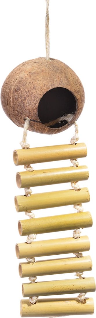 

Домик Happy Bird Кокосовый с бамбуковой лесенкой H73039
