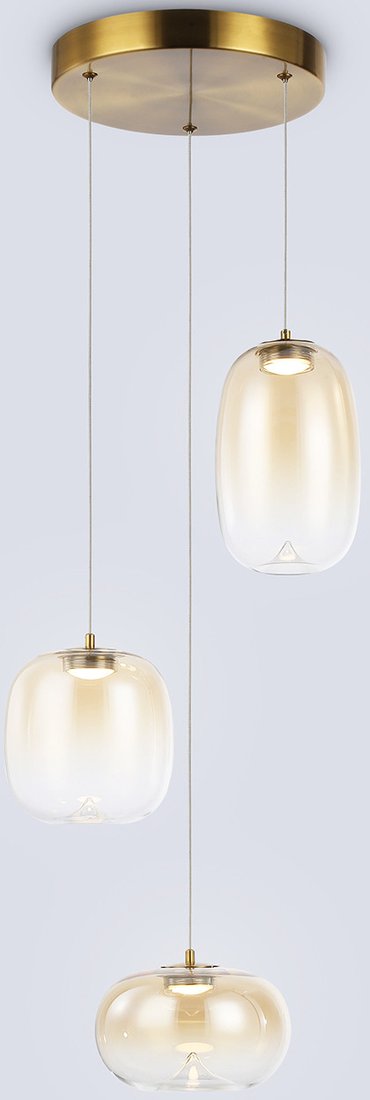 

Подвесная люстра Ambrella light LH11105/3 BS/TI (латунь/янтарь)