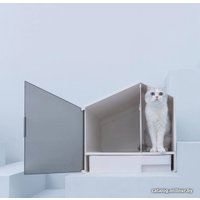 Туалет-домик Furrytail XL Semi-Closed Glow House Cat Litter Box with Scoop