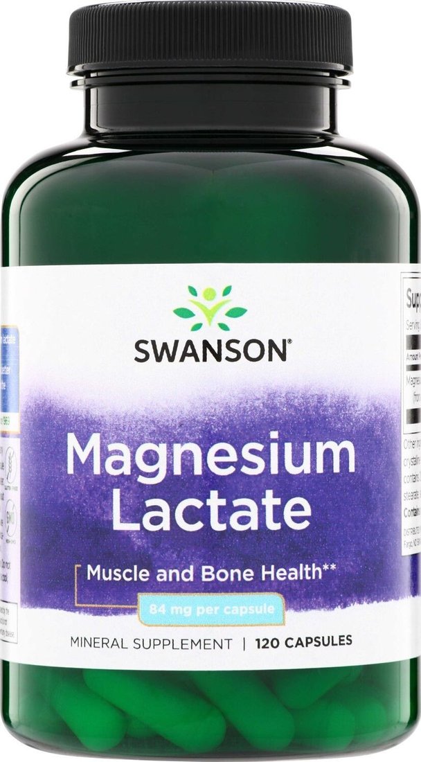 БАД Swanson Magnesium Lactate 84 мг (120 капсул)