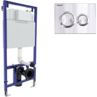 Инсталляция для унитаза Visam Slim 525 с кнопкой O3 EX-040263 (хром глянец)