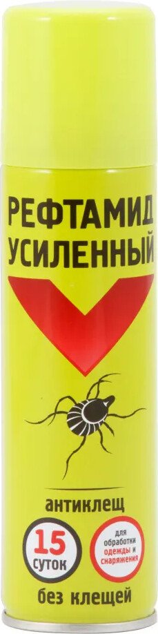 

Спрей от насекомых Рефтамид Экстра Антиклещ (усиленный) 150 мл