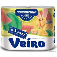 Бумажные полотенца Veiro Classic Plus 2-х слойные (2 рулона)
