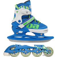 Роликовые коньки Black Aqua AS-409 (р. 35-38, голубой/салатовый)