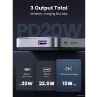 Внешний аккумулятор Ugreen PB206 20W 10000mAh (темно-серый)