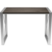Кухонный стол Buro7 Лофт 120 (классика, дуб мореный/серебро)
