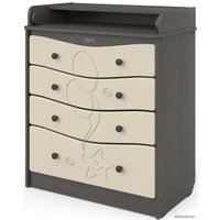 Детский комод Атон Мебель Сириус Kristoff МДФ (венге/слоновая кость)