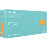Нитриловые перчатки Mercator Nitrylex PF текстурированные нестерильные неопудренные (S, мятный)