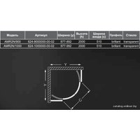 Душевой уголок Roth AMR2N/ 1000 (624-9000000-00-02)
