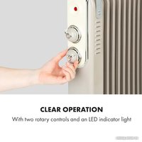 Масляный радиатор Klarstein Thermaxx Retroheat 2000W (серый)