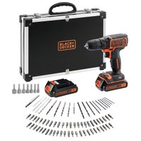 Дрель-шуруповерт Black & Decker BDCDC18BAFC (с 2-мя АКБ, кейс)