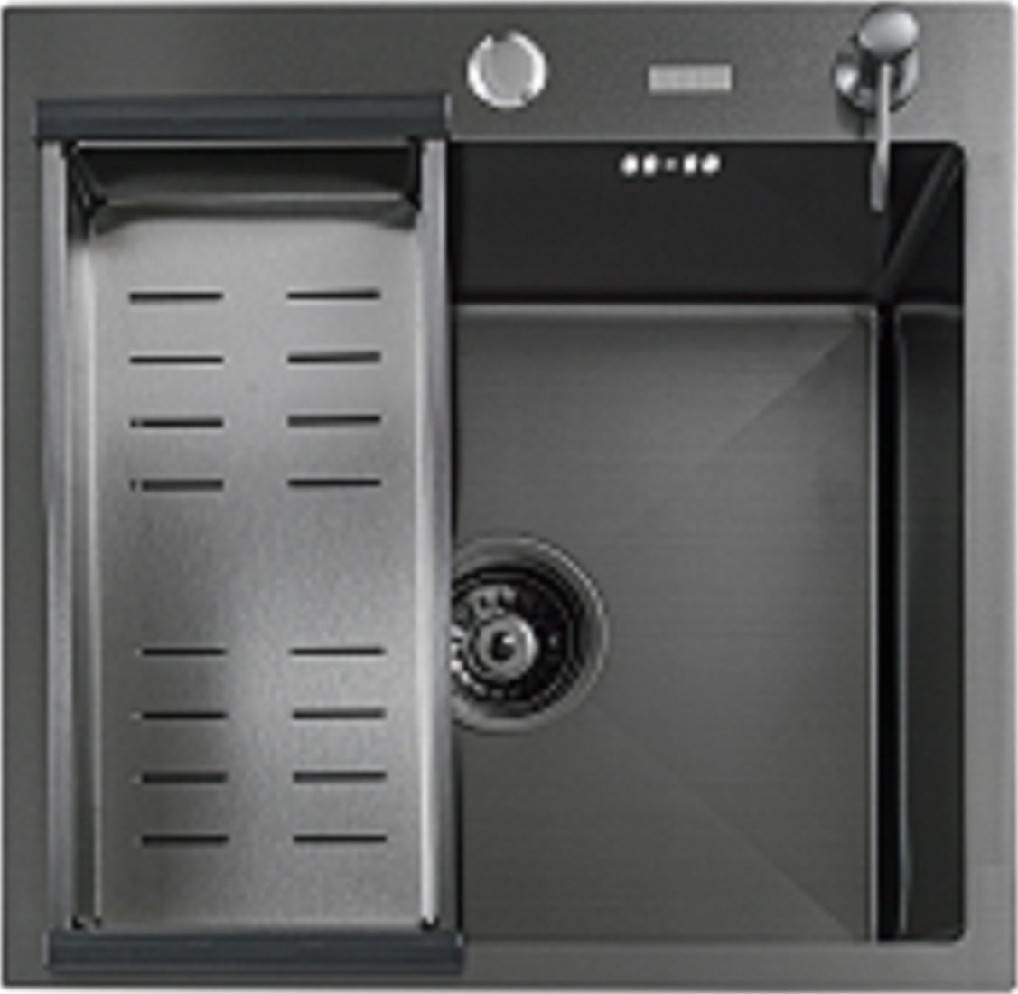 Кухонная мойка Futur FK 4848 Eco (Black Nano) Embossing