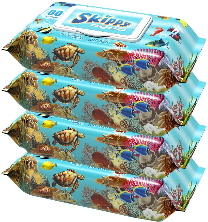 

Skippy Aqua с клапаном (4x80 шт)