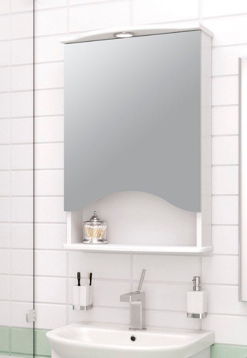 

Runo Шкаф с зеркалом для ванной Фортуна 50 правый