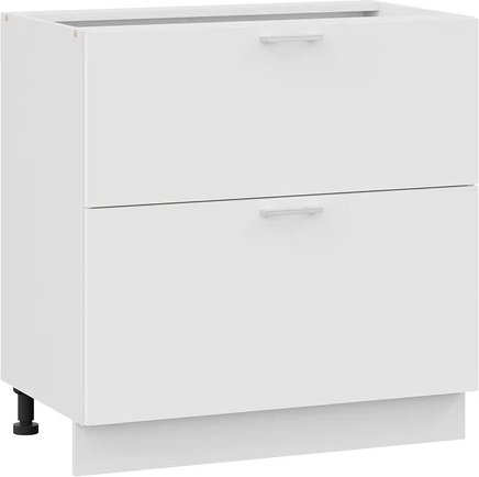 

Шкаф напольный Трия Габриэлла 1Н8Я2 с двумя ящиками (белый/сноу)