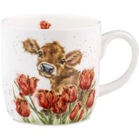 Кружка Royal Worcester Забавная фауна Теленок Бесси и тюльпаны RWC MMSR5629-XT-1