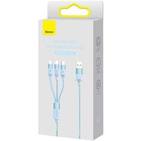 Кабель Baseus StarSpeed 1-for-3 Fast Charging Data Cable (1.2 м, голубой)