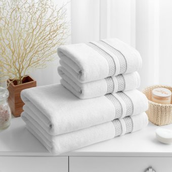 Набор полотенец Verossa МХ50 Reticolo 08 НПК044 752382 (белый)