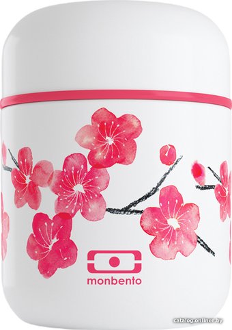 Термос для еды Monbento MB Capsule blossom 25024002 280 мл (белый/розовый)