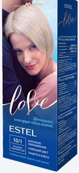 

Крем-краска для волос Estel Love 10/1 Блондин серебристый