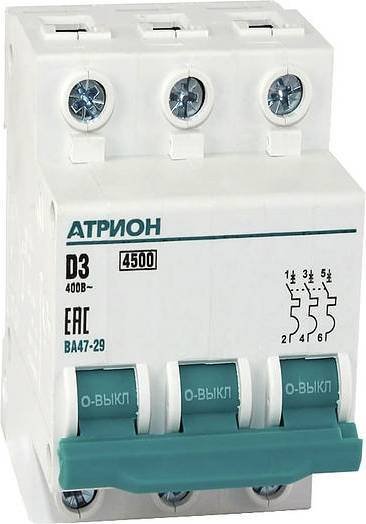 

Выключатель автоматический Атрион VA4729-3-03D