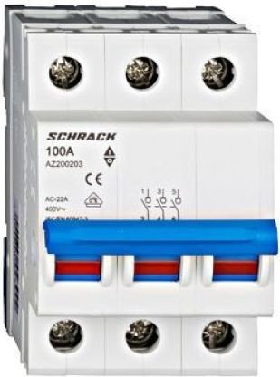 Выключатель нагрузки Schrack Technik AZ 3p 100A AZ200203