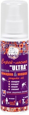 Спрей от насекомых Help Ultra от комаров мошек клещей слепней 80511 125 мл