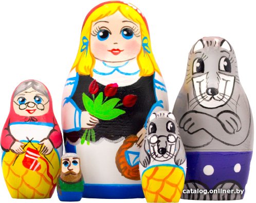Развивающая игра Брестская Фабрика Сувениров С героями сказки Красная Шапочка (набор 5 шт)