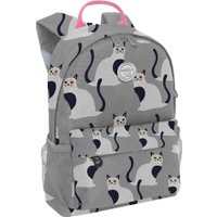 Детский рюкзак Grizzly Кошечки на сером RK-678-1 (серый)