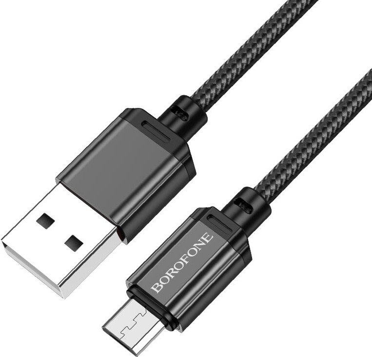 

Кабель Borofone BX87 USB Type-A - microUSB (1 м, черный)