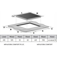 Варочная панель Meferi MEH453BK Comfort