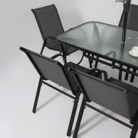 Набор садовой мебели AksHome Sunbeam (серый/черный)